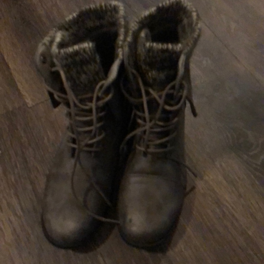Lace up boots worn once.